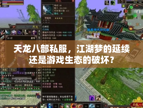 天龙八部私服，江湖梦的延续还是游戏生态的破坏？