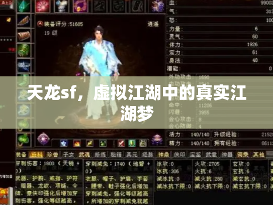 天龙sf，虚拟江湖中的真实江湖梦