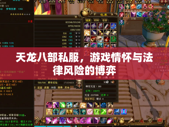 天龙八部私服，游戏情怀与法律风险的博弈