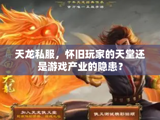 天龙私服，怀旧玩家的天堂还是游戏产业的隐患？