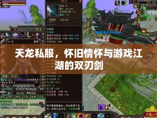 天龙私服，怀旧情怀与游戏江湖的双刃剑