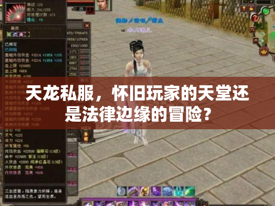 天龙私服，怀旧玩家的天堂还是法律边缘的冒险？