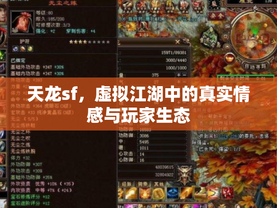 天龙sf，虚拟江湖中的真实情感与玩家生态