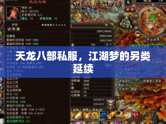 天龙八部私服，江湖梦的另类延续