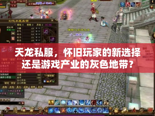 天龙私服，怀旧玩家的新选择还是游戏产业的灰色地带？