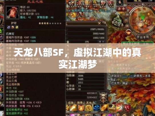 天龙八部SF，虚拟江湖中的真实江湖梦