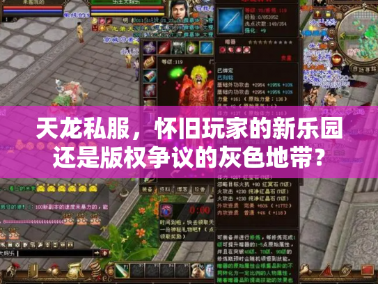 天龙私服，怀旧玩家的新乐园还是版权争议的灰色地带？