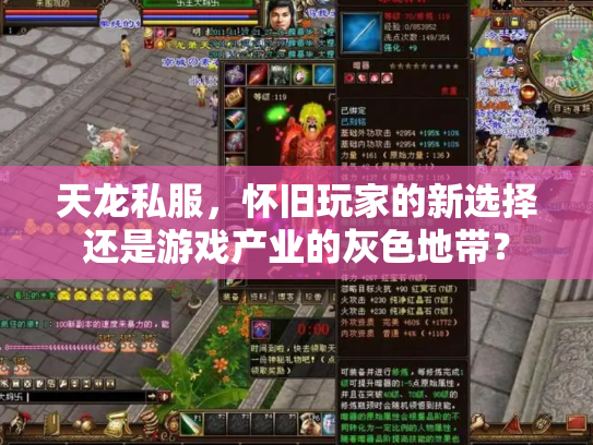 天龙私服，怀旧玩家的新选择还是游戏产业的灰色地带？