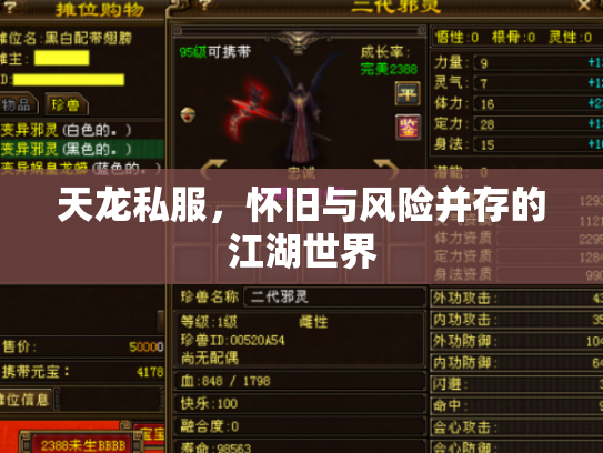 天龙私服，怀旧与风险并存的江湖世界