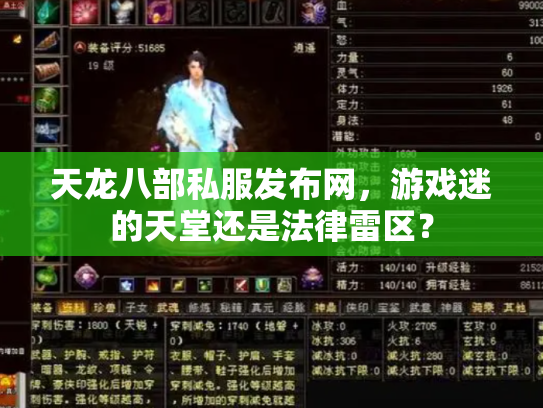 天龙八部私服发布网，游戏迷的天堂还是法律雷区？