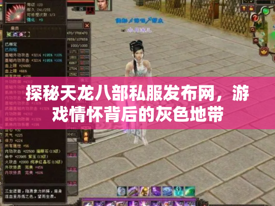 探秘天龙八部私服发布网，游戏情怀背后的灰色地带