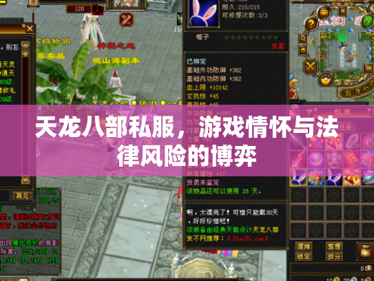 天龙八部私服，游戏情怀与法律风险的博弈