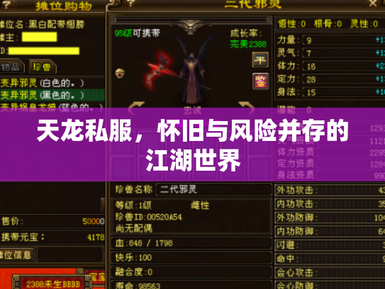 天龙私服，怀旧与风险并存的江湖世界