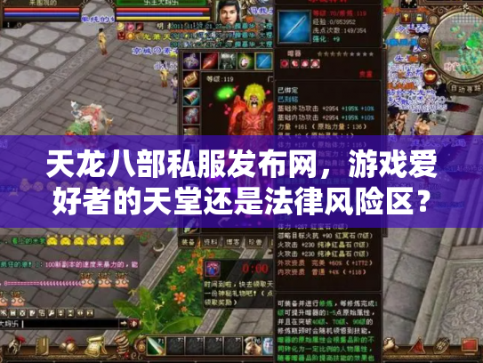 天龙八部私服发布网，游戏爱好者的天堂还是法律风险区？