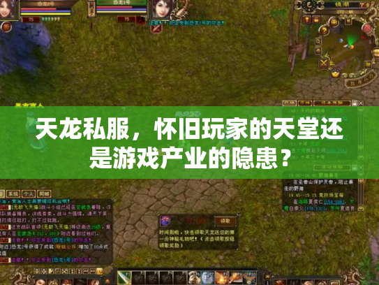 天龙私服，怀旧玩家的天堂还是游戏产业的隐患？