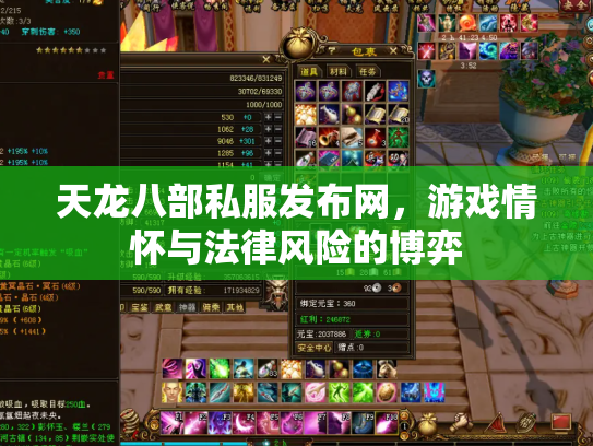 天龙八部私服发布网，游戏情怀与法律风险的博弈