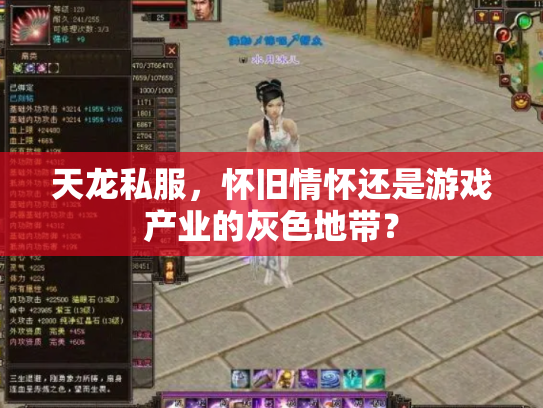 天龙私服，怀旧情怀还是游戏产业的灰色地带？