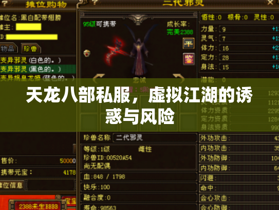 天龙八部私服，虚拟江湖的诱惑与风险