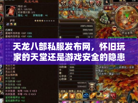 天龙八部私服发布网，怀旧玩家的天堂还是游戏安全的隐患？