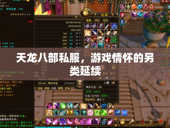 天龙八部私服，游戏情怀的另类延续
