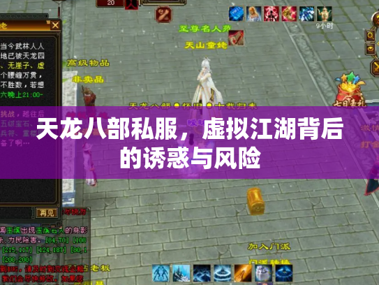 天龙八部私服，虚拟江湖背后的诱惑与风险
