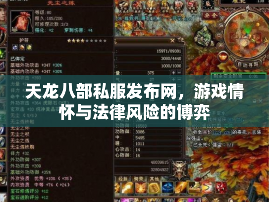 天龙八部私服发布网，游戏情怀与法律风险的博弈