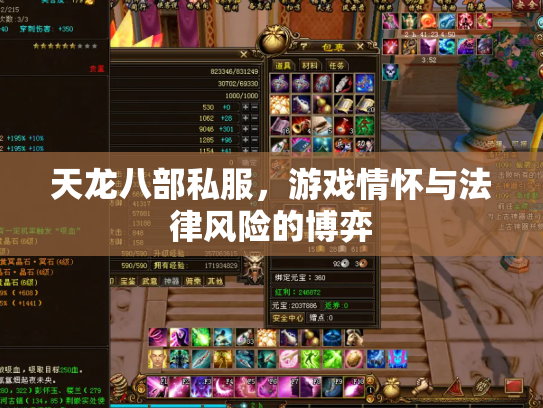 天龙八部私服，游戏情怀与法律风险的博弈