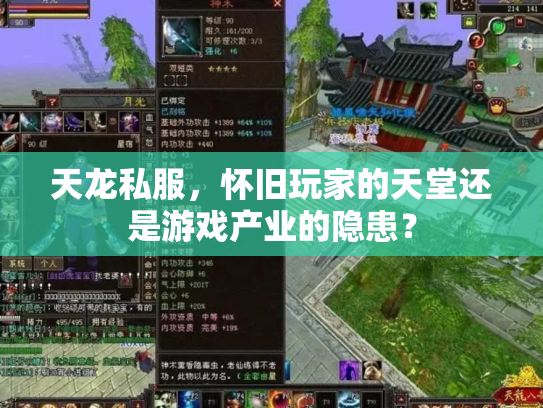 天龙私服，怀旧玩家的天堂还是游戏产业的隐患？