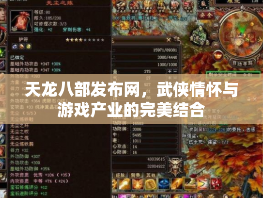 天龙八部发布网，武侠情怀与游戏产业的完美结合