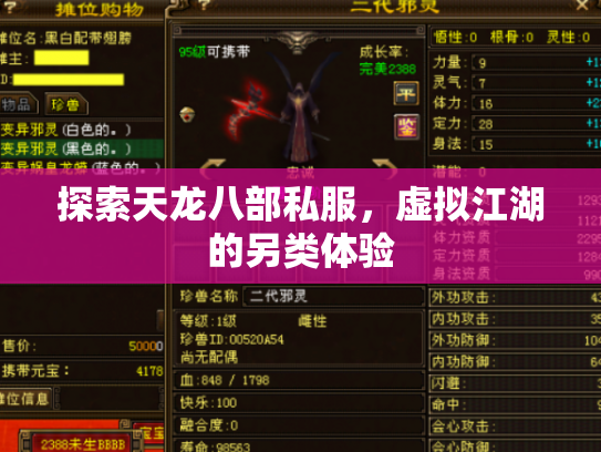 探索天龙八部私服，虚拟江湖的另类体验