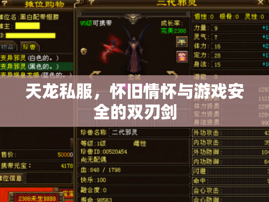 天龙私服，怀旧情怀与游戏安全的双刃剑