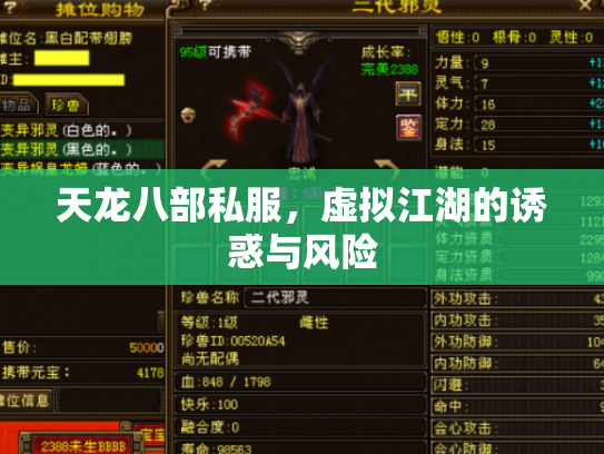 天龙八部私服，虚拟江湖的诱惑与风险