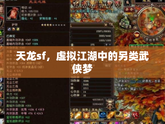 天龙sf，虚拟江湖中的另类武侠梦