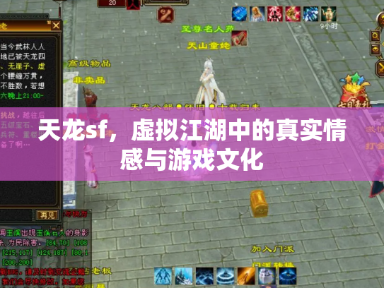 天龙sf，虚拟江湖中的真实情感与游戏文化