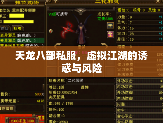 天龙八部私服，虚拟江湖的诱惑与风险