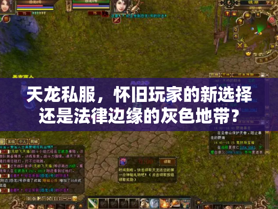 天龙私服，怀旧玩家的新选择还是法律边缘的灰色地带？