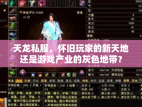 天龙私服，怀旧玩家的新天地还是游戏产业的灰色地带？