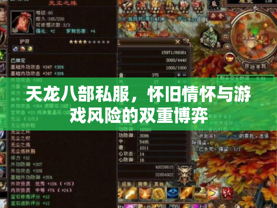天龙八部私服，怀旧情怀与游戏风险的双重博弈