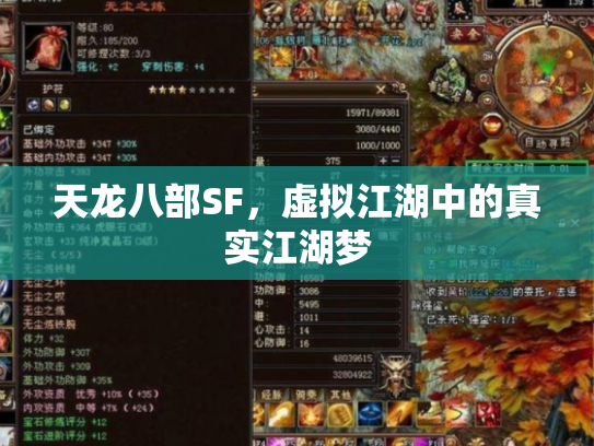 天龙八部SF，虚拟江湖中的真实江湖梦