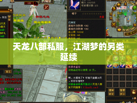 天龙八部私服，江湖梦的另类延续