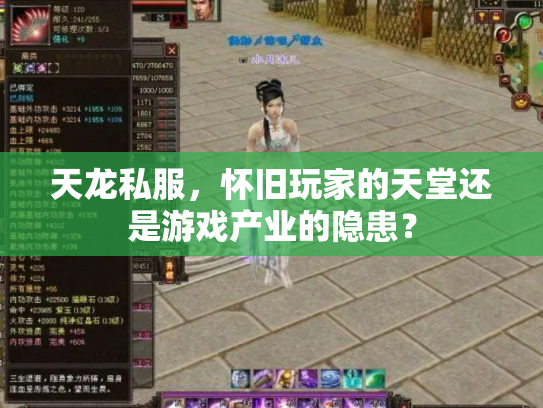 天龙私服，怀旧玩家的天堂还是游戏产业的隐患？