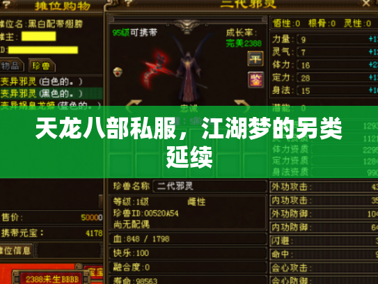 天龙八部私服，江湖梦的另类延续