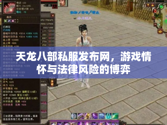 天龙八部私服发布网，游戏情怀与法律风险的博弈