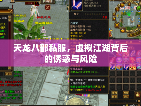 天龙八部私服，虚拟江湖背后的诱惑与风险