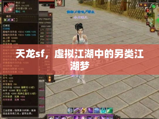 天龙sf，虚拟江湖中的另类江湖梦