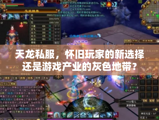 天龙私服，怀旧玩家的新选择还是游戏产业的灰色地带？