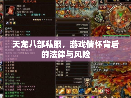 天龙八部私服，游戏情怀背后的法律与风险