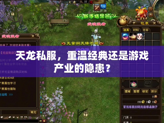 天龙私服，重温经典还是游戏产业的隐患？