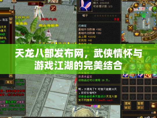 天龙八部发布网，武侠情怀与游戏江湖的完美结合
