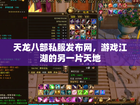 天龙八部私服发布网，游戏江湖的另一片天地